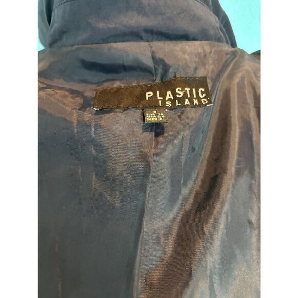 Darling! Plastic Island Double-Breasted Jacket Coat Lightweight Pockets Belt S - Picture 11 of 11